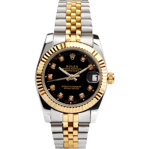 ساعت مچی زنانه رولکس مدل دیت جاست با بند استیل